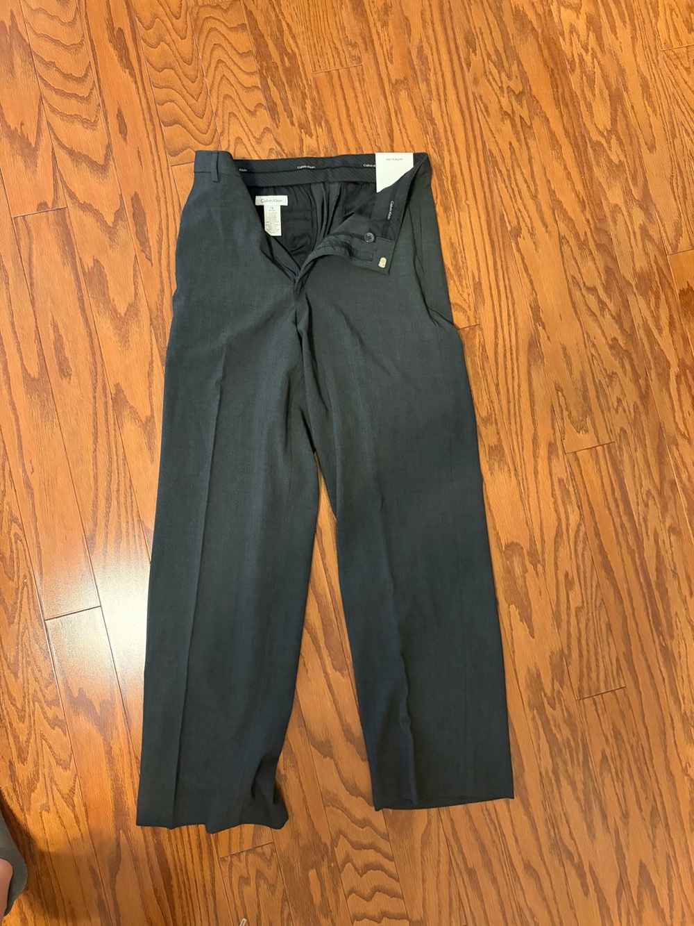 Calvin Klein boys Charcoal Dress Pants